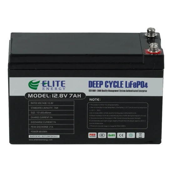 Batteria al litio Elite Batteria agli ioni di litio da 12 Volt 7Ah 9Ah 12Ah 20Ah 24Ah 12,8 V Batteria agli ioni di litio LiFePO4 per accumulo di energia di backup/UPS/lampione stradale solare/EV